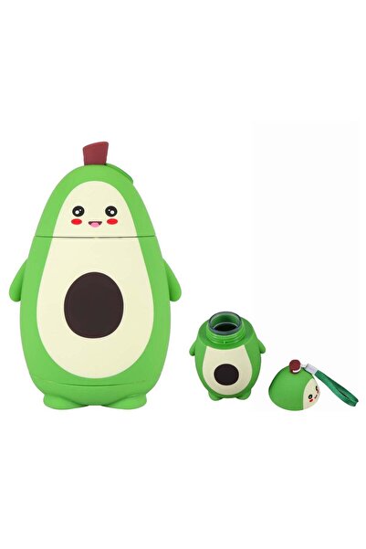 Generic Cute Portable Water Cup, Cartoon Avocado Glass Double Layer Student S...
