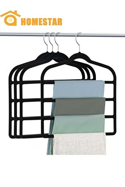 Generic 4 Pack Velvet Pant Hangers, Space Saving, Non Slip Velvet Hangers, Ve...
