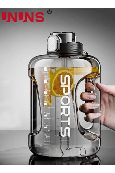 Generic Water Bottle With Time Marker,2.5L Water Bottle With Straw And One-To...