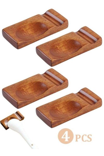 Generic 4 Pcs Multi-purpose Japanese Style Wooden Tableware Holder, Decorativ...