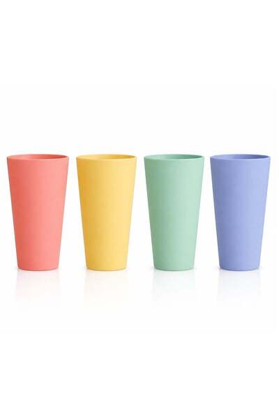 Generic TarHong Jumbo Polypropylene Tumblers Set of 4, 21 oz Reusable Drinkin...
