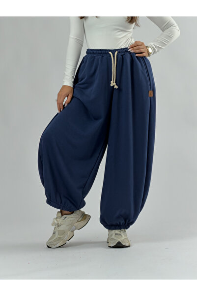 COCOPELLI Navy Blue Oversize Women's Baggy Pants Coc3429