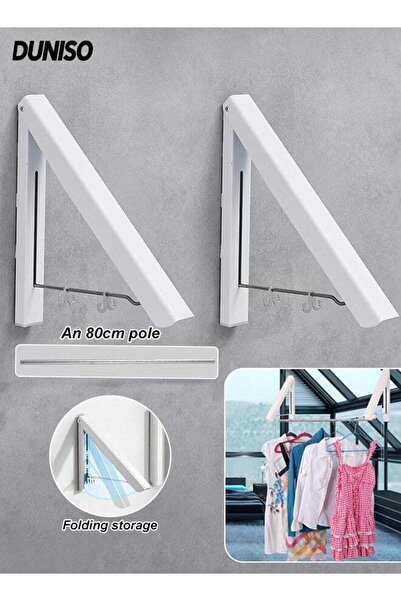 Generic 2 Pack Retractable Clothes Rack 32", Wall Mounted Folding Drying Rack...