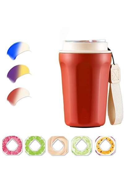 Generic Air Flavored Water Bottle with Straw & 5 Scented Flavor Pods, 450ML V...