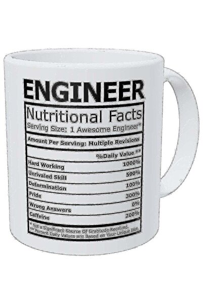 Generic Engineer Nutritional Facts Funny Coffee Mug 11 Ounces Inspirational A...