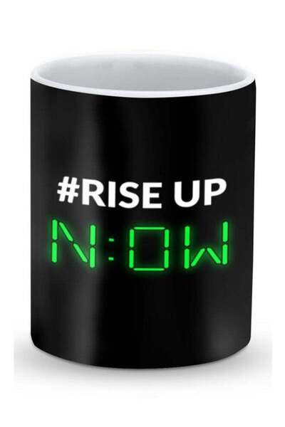 Generic Premium Rise Up Designer Mug Black/White/Green