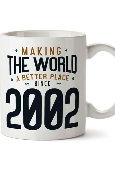 Generic 2002 Birthday Mug - in English - Making The World a Better Place - Fu...