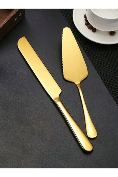 Generic 2pcs Ramadan Stainless Steel Cake Shovel, Bread Knife, Dessert Knife,...