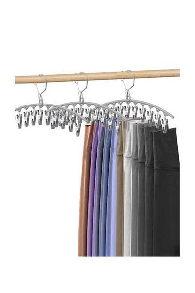 Generic 3 Pack Legging Organizer for Closet, Metal Yoga Pants Hangers w/10 Cl...