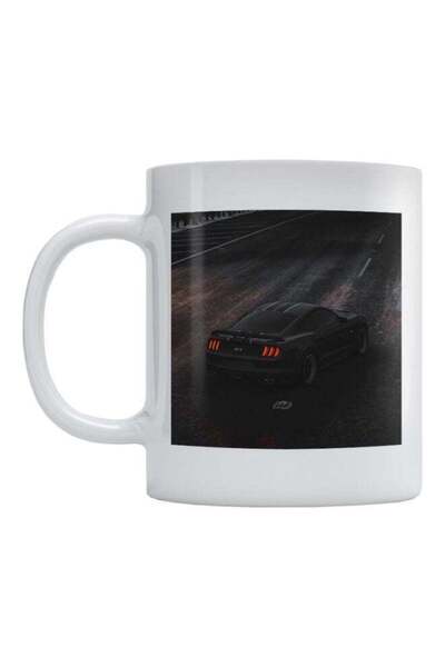 Generic Mustang Car Printed Mug White/Black