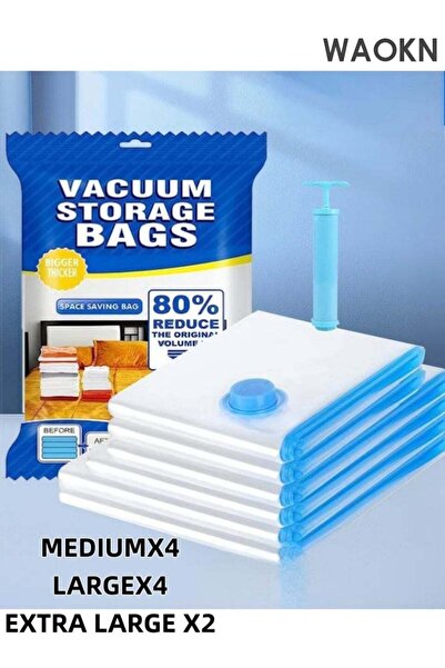 Generic 10-Pack Vacuum Storage Bags with Manual Pump ,Thick, sturdy, and dura...