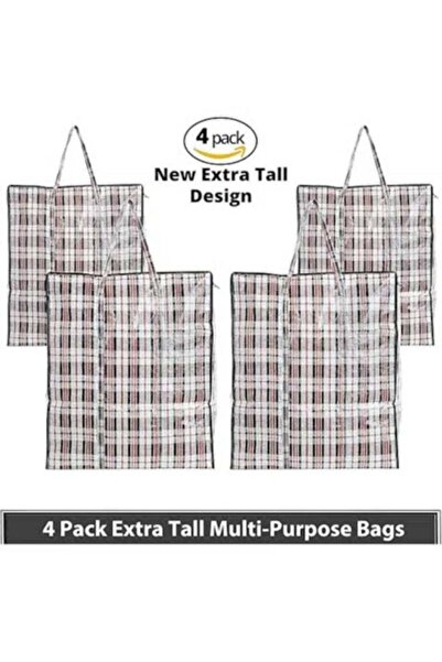 Generic Pack of 4 Strong Storage Laundry Bags – Big Moving/Shopping Bags with...