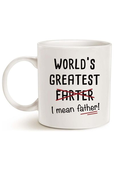 Generic Funny Dad Coffee Mug 11oz - World's Greatest Father Ceramic Mug for F...