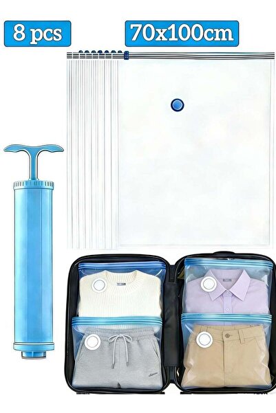 Generic 8-Pack Jumbo Vacuum Storage Bags with Hand Pump, Space Saver Bags 80%...