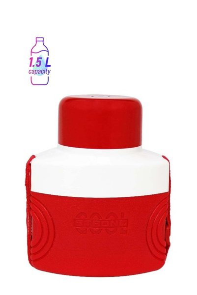 Generic 1.5L Plastic Red and White Kids Water Bottle with Strap Cool Strong P...