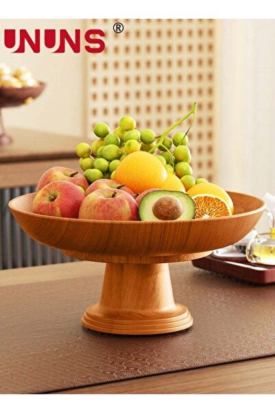 Generic Fruit Bowel,2pc Plastic Wooden Texure Fruit Trays with Detachable Bas...