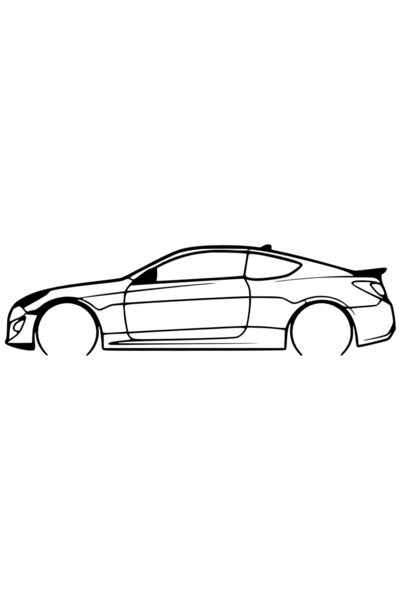 OEM Decor Hyundai Genesis Coupe 2015 – Siluetă 3D, design auto minimalist