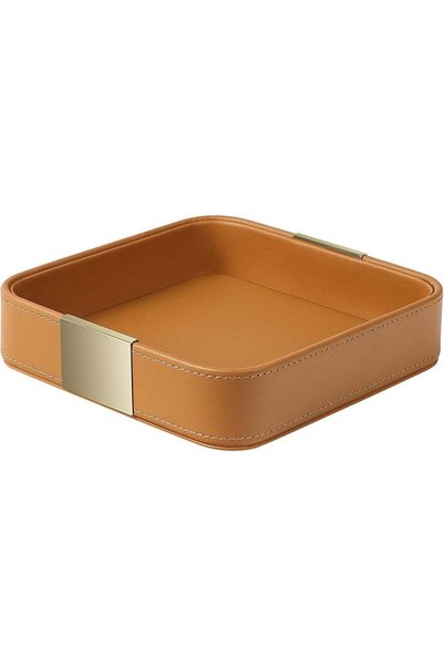 Generic Leather Desktop Storage Organizer,Tray for Keys,Phone,Wallet,Coin Cha...
