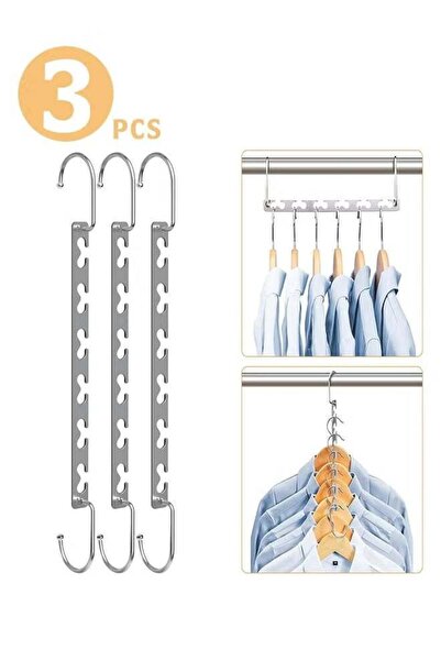Generic 3 Pcs Sturdy Metal Hangers, Magic Clothing Wardrobe Closet Organizer ...