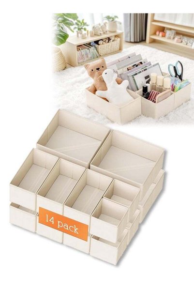 Generic 14 Pcs Wardrobe Clothes Organizer, Foldable Clothes Storage Box Organ...