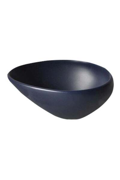 Generic Porcelain Dessert Bowl Matt Dark Blue 18cm