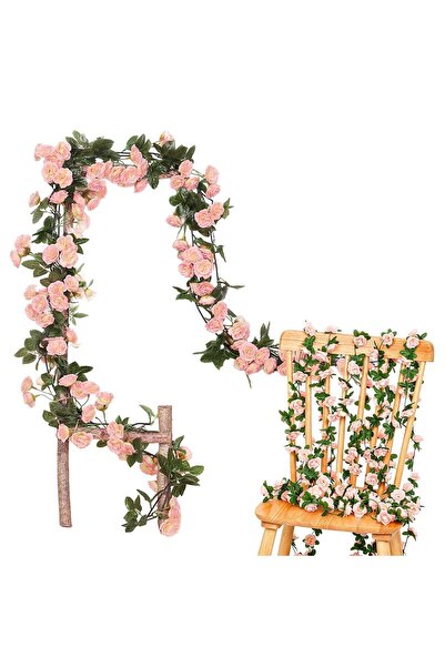 Generic Brand 2 Bucăți Ghirlandă florală de 1,8m, Ghirlandă de trandafiri pen...