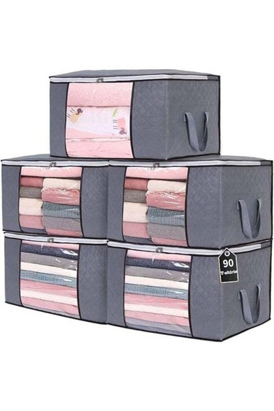 Generic 5 Pcs Large Storage Bags，Clothes Organizer，Heavy-Duty Foldable Organi...