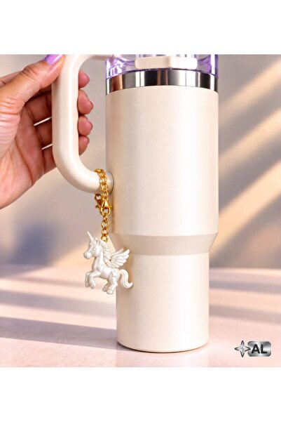 Store Unicorn Figürlü Termos Ve Çanta Süsü Anahtarlık Dekoratif Charm Aksesua...