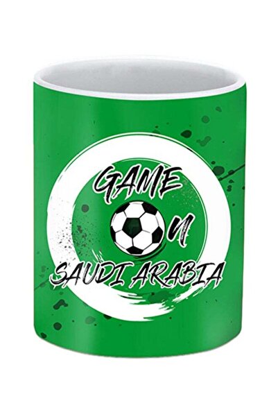 Generic Saudi Arabia Printed Ceramic Mug Green/White
