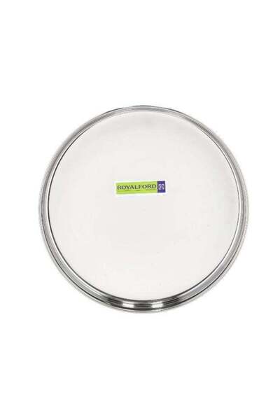 Generic Royalford 24 cm Round Stainless Steel Khumcha Thali Plate | Reusable,...