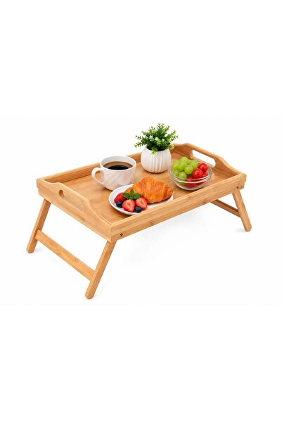 Generic MOMENT Bamboo Food Serving Platter Wooden Tray Bamboo Bed Tray Table ...