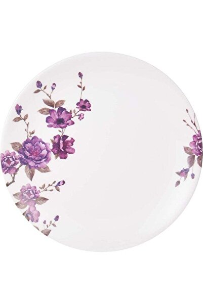 Generic Dinewell Melamine Blossom Side Plate White/Purple/Green 7.5inch