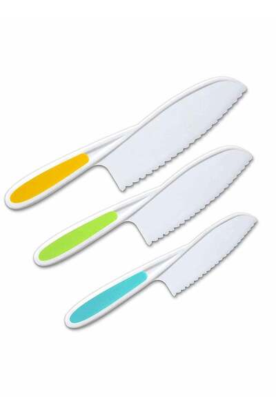 Generic 3-Piece Kids Plastic Fruit Knife Kids Cooking Tools - Firm Grip, Serr...