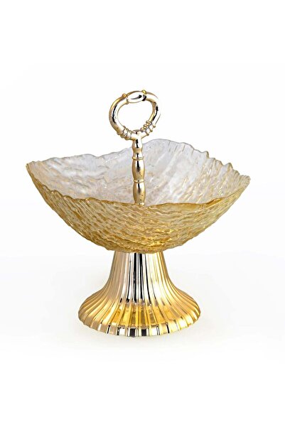 Generic MORE GLASSWARE 21Cm Candy Holder With Stand And Handle And Display Box