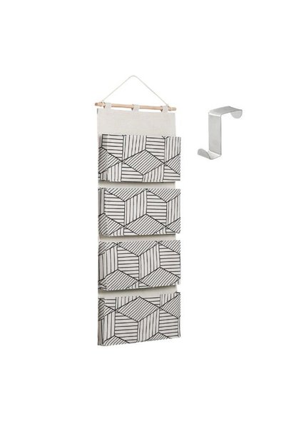 Generic Over Door Hanging Storage Bags Wall Mount Closet Organizer, 4 Big Poc...