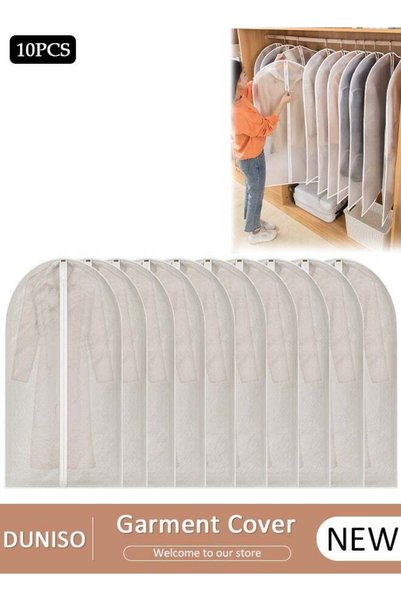 Generic 10 Pack Clear Garment Bags for Hanging Clothes with Full Zipper, Dust...