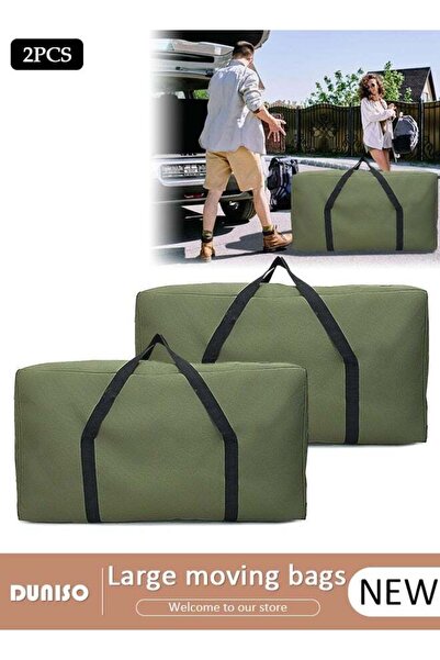 Generic 2Packs Large Moving Bags, Foldable Storage Tote with Double Zippers, ...