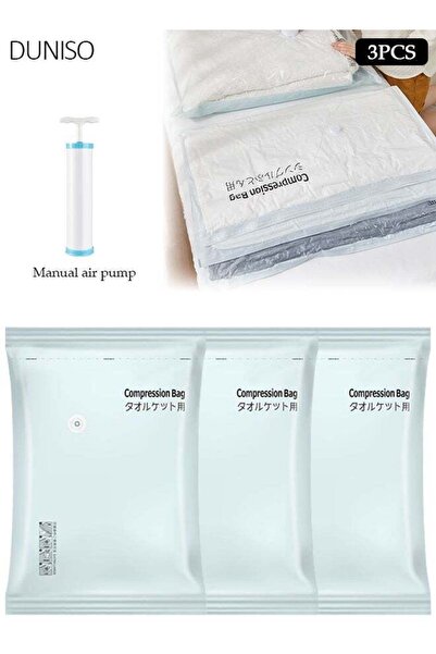 Generic 100x80CM Vacuum Storage Bags 3 Pack, Heavy-Duty Reusable Space Saver ...