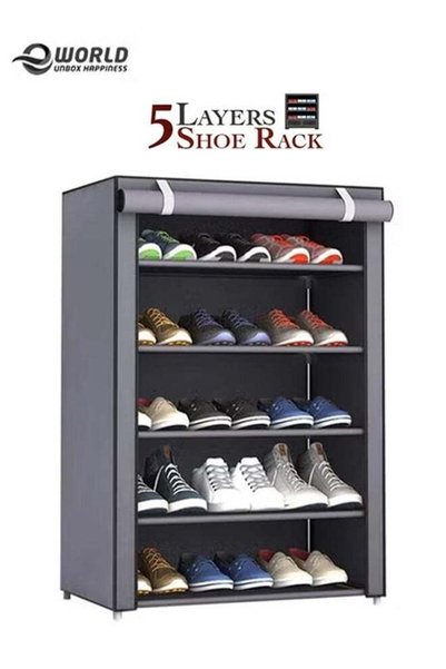 Generic 5 Layer Stylish Shoe Organizer Rack for Entryway Hallway Storage Furn...