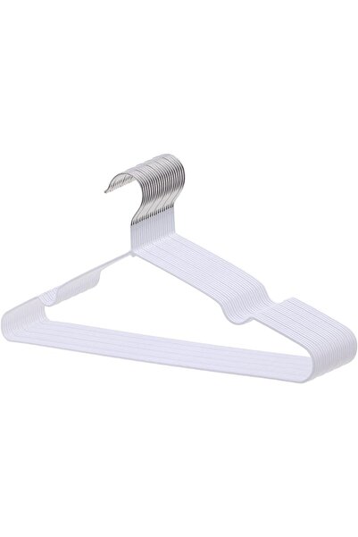 Generic Red Dot Gift 30-Pack White Metal Hangers - Strong Anti-Slip Space Sav...