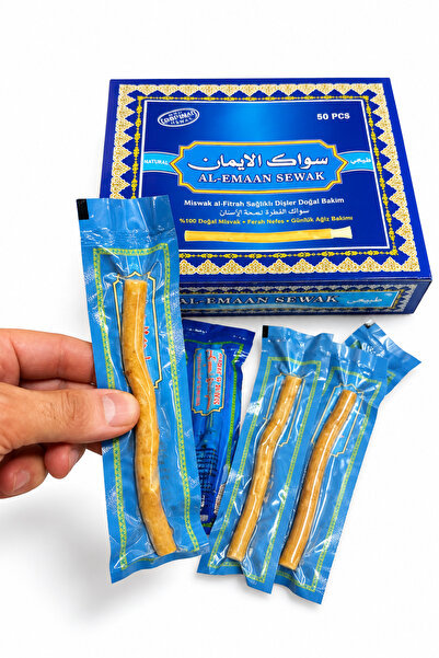 5 Adet - Doğal Misvak – Tekli Vakumlu Ambalaj – Geleneksel Ağız ve Diş Temizliği İçin Misvak