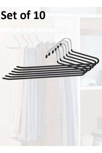 Generic Set of 10 Heavy-Duty Closet Hanging Hangers for Clothes Organize