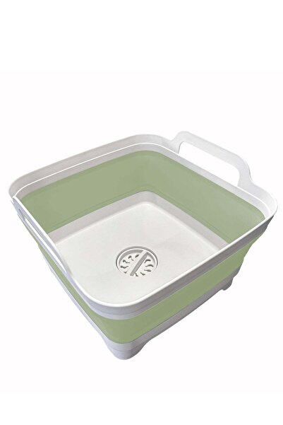 Generic 9L (2.4Gallon) Dish Basin Collapsible with Drain Plug Carry Handles, ...