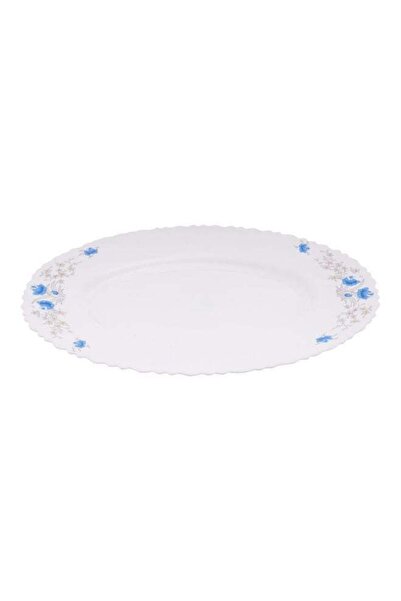 Generic Royalford 14 Inch Opal Ware Romantic Oval Serving Plate | Durable, Pr...