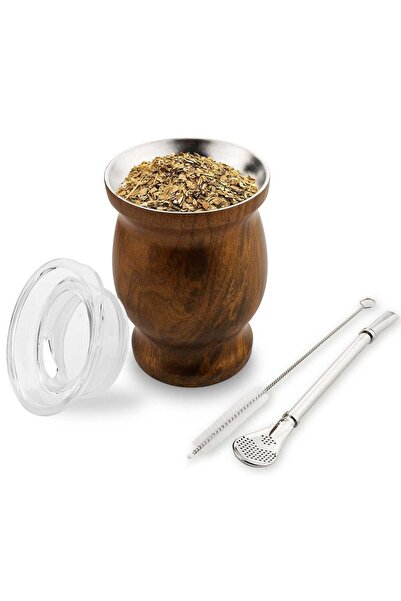 Generic Yerba Mate Cup Set - Stainless Steel Double - Walled Mate Cup with Bo...