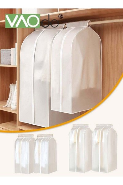 Generic 4PCS Clear Garment Bags with Zipper, Dust Cover Coat Hanging Clothes ...