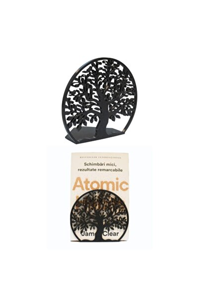 OEM Suport decorativ pentru cărți Arborele Vieții, plastic, negru, dimensiuni...