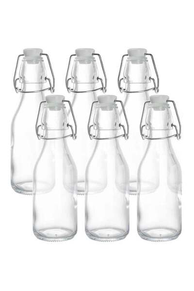 Generic 6Pack 8oz Flip Top Glass Bottle Swing Top Bottles with Airtight Seal ...