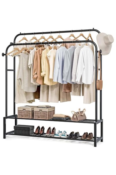Generic Floor folding drying rack balcony drying clothes artifact household d...