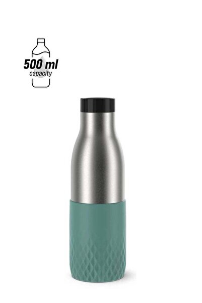Generic Bludrop Thermal Stainless Steel Bottle Green/Grey/Black 0.5 Litre Gre...